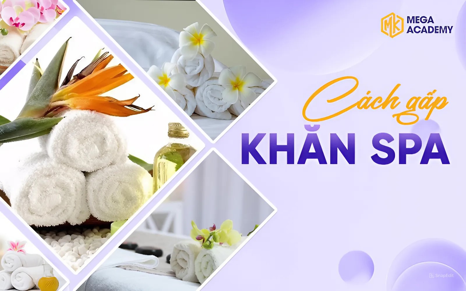 Cách gấp khăn spa