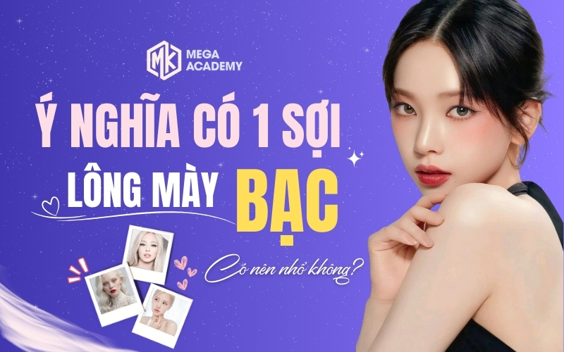 có 1 sợi lông mày bạc dài