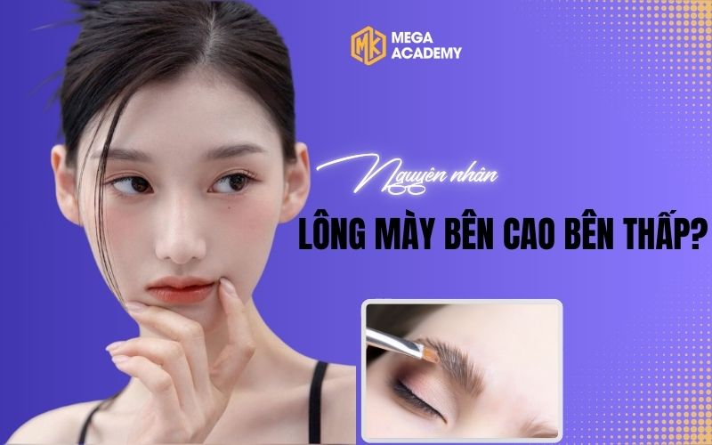 Nguyên nhân lông mày bên cao bên thấp? Ý nghĩa, cách khắc phục