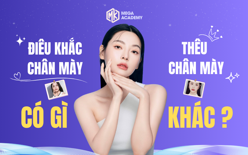 sự khác nhau giữa điêu khắc và thêu chân mày